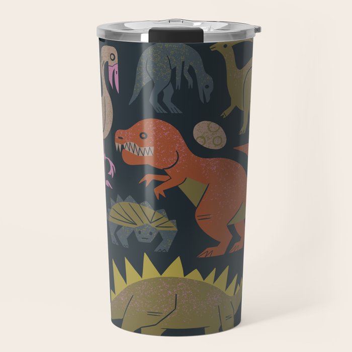 Jurassic Friends (Dark) Travel Mug Gallery Image 1