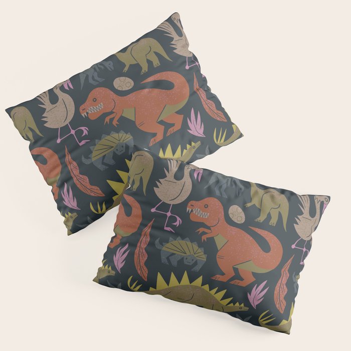 Jurassic Friends (Dark) Pillow Sham Gallery Image 3