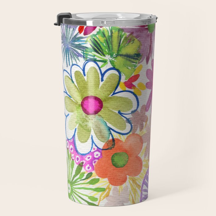 floral hurricane Travel Mug Gallery Image 3