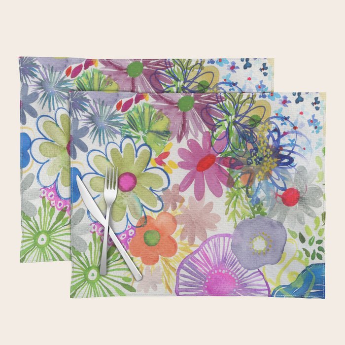 floral hurricane Placemat Gallery Image 1