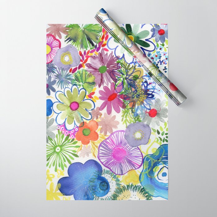 floral hurricane Wrapping Paper Gallery Image 1