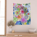 floral hurricane Wall Tapestry Gallery Image 2