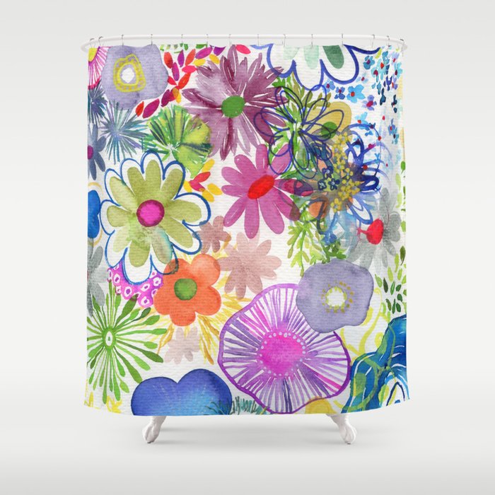 floral hurricane Shower Curtain Gallery Image 1