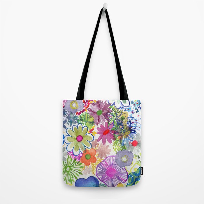 floral hurricane Tote Bag Gallery Image 2