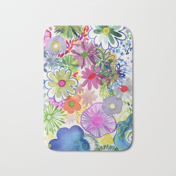 Floral Hurricane Bath Mat Gallery Image 1