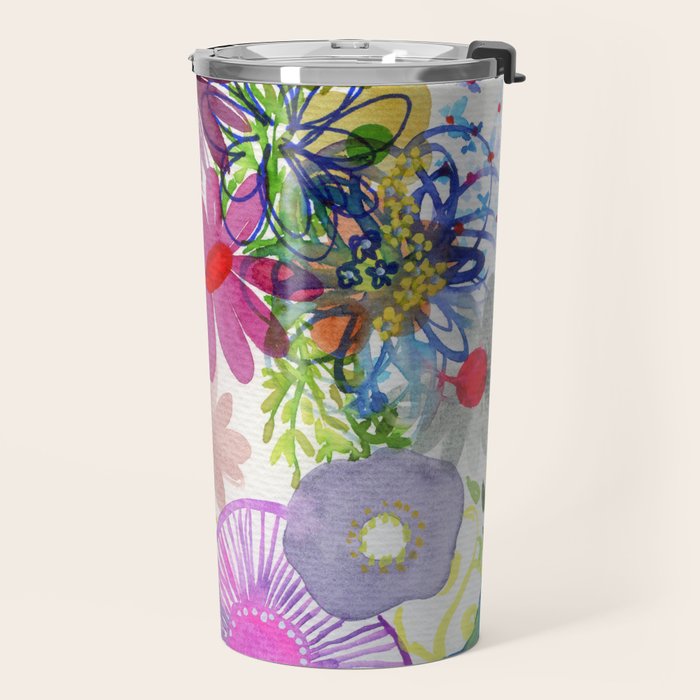 floral hurricane Travel Mug Gallery Image 2