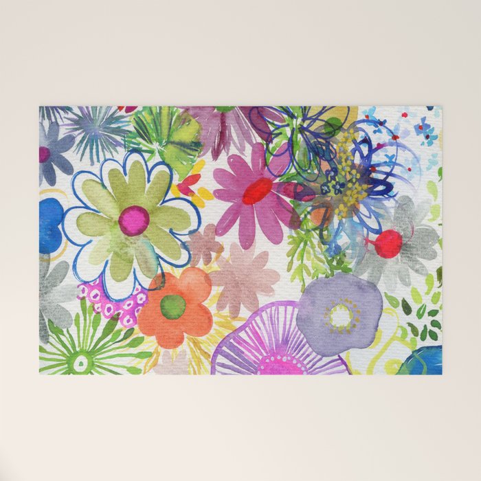 floral hurricane Welcome Mat Gallery Image 1