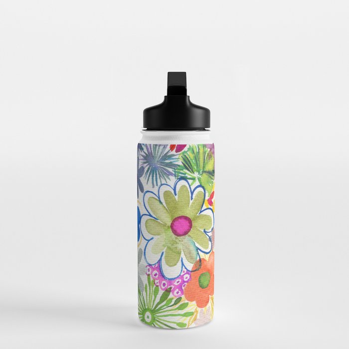 floral hurricane Water Bottle Gallery Image 3