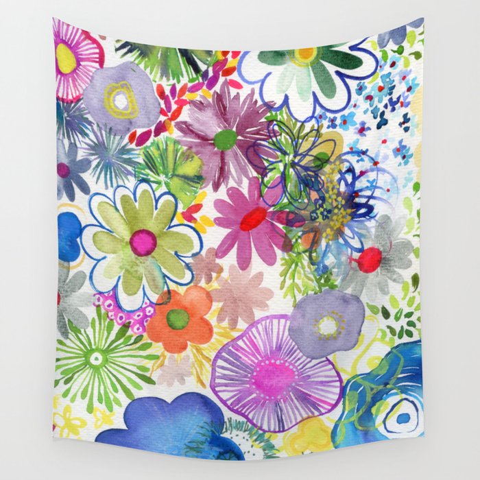 floral hurricane Wall Tapestry Gallery Image 4