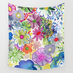 floral hurricane Wall Tapestry Gallery Image 4