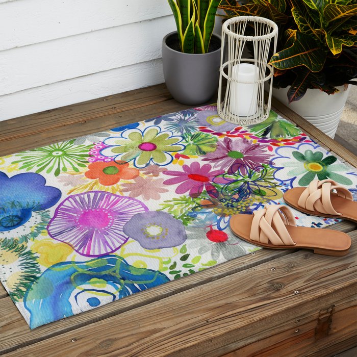floral hurricane Outdoor Rug Gallery Image 2