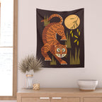 Tiger Moon Wall Tapestry Gallery Image 2