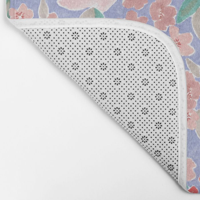 Marker Florals - Blue Coral Bath Mat Gallery Image 2