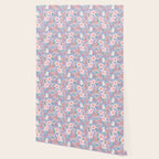 Marker Florals - Blue Coral Wallpaper Gallery Image 2
