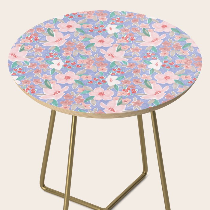 Marker Florals - Blue Coral Side Table Gallery Image 2