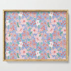 Marker Florals - Blue Coral Serving Tray Gallery Image 1