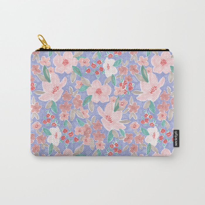 Marker Florals - Blue Coral Carry All Pouch Gallery Image 1