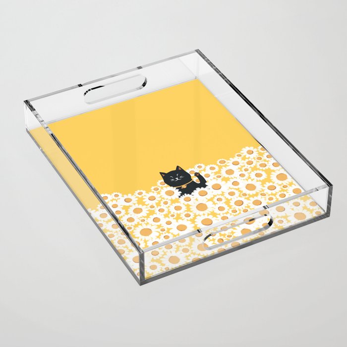 Hidden cat 23 hello annyeong Acrylic Tray Gallery Image 1