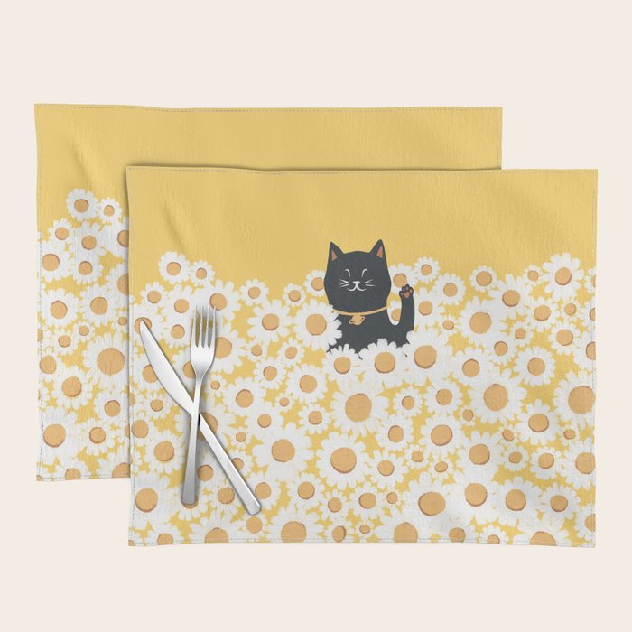 Hidden cat 23 hello annyeong Placemat Gallery Image 1