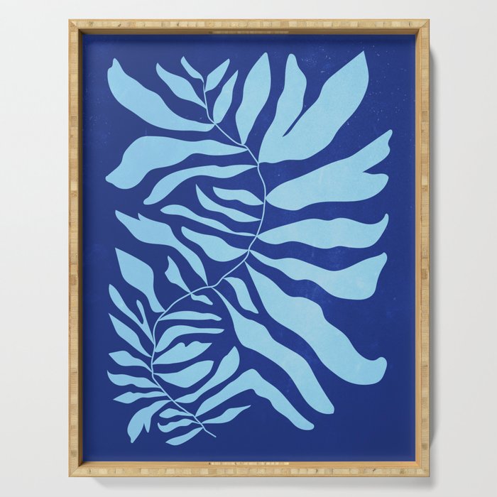 JAZZ FERNS 01 | Starry Blue Matisse Edition Serving Tray Gallery Image 1