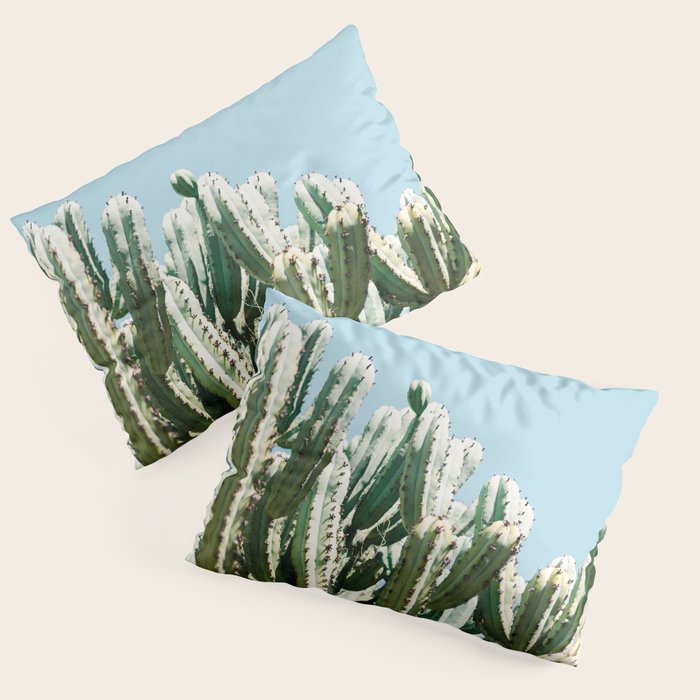 Tall cacti | Cactus photo print | Colourful travel wanderlust photography art Pillow Sham Gallery Image 1