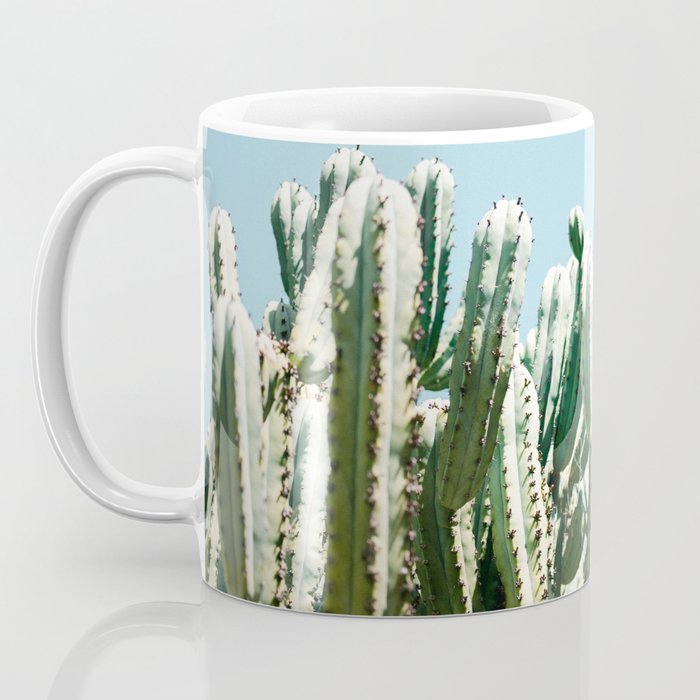 Tall cacti | Cactus photo print | Colourful travel wanderlust photography art Coffee Mug Gallery Image 3