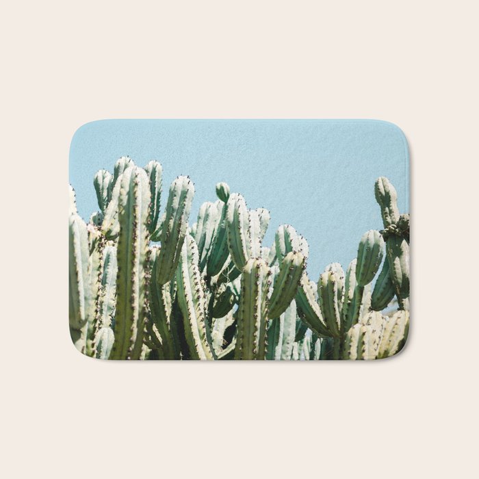 Tall cacti | Cactus photo print | Colourful travel wanderlust photography art Bath Mat Gallery Image 1