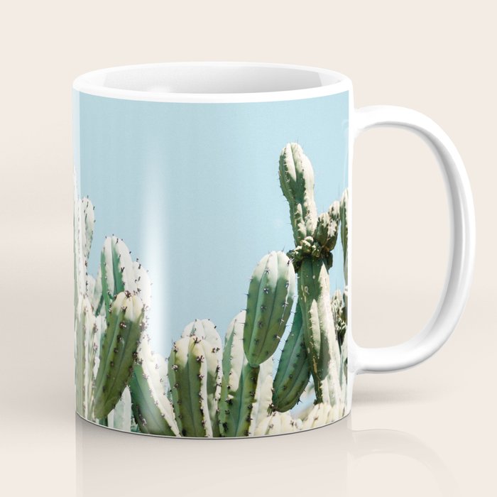 Tall cacti | Cactus photo print | Colourful travel wanderlust photography art Coffee Mug Gallery Image 1