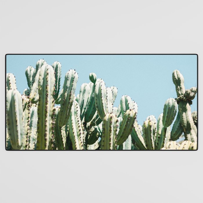 Tall cacti | Cactus photo print | Colourful travel wanderlust photography art Desk Mat Gallery Image 3