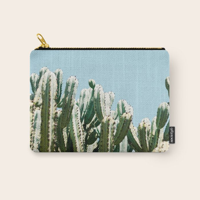Tall cacti | Cactus photo print | Colourful travel wanderlust photography art Carry All Pouch Gallery Image 1