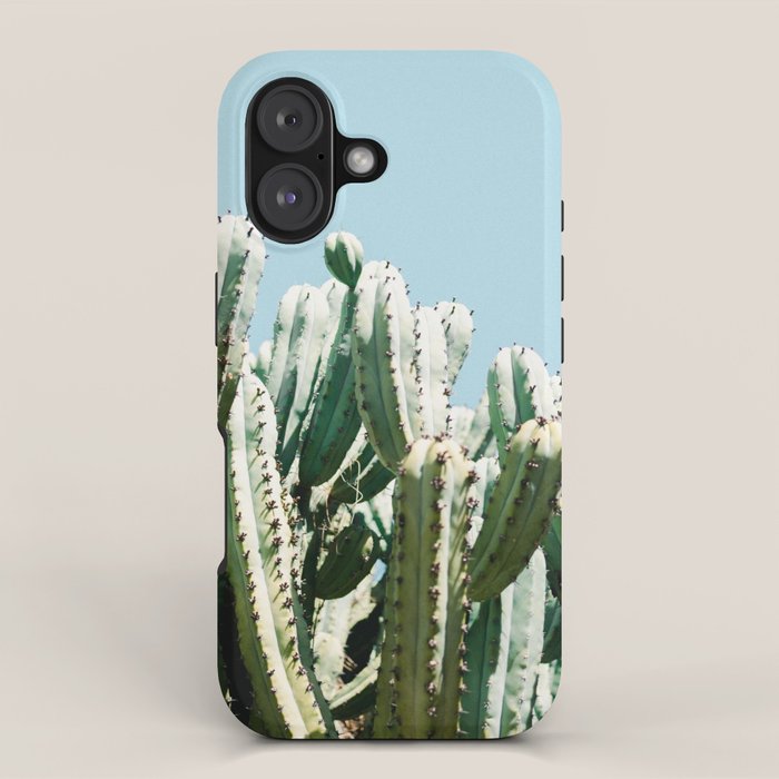 Tall cacti | Cactus photo print | Colourful travel wanderlust photography art iPhone Case Gallery Image 1