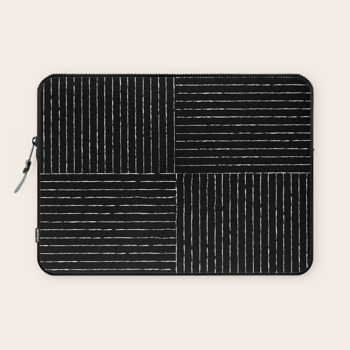 Lines III (Black) Laptop Sleeve Gallery Image 1