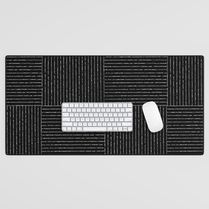 Lines III (Black) Desk Mat Gallery Image 1