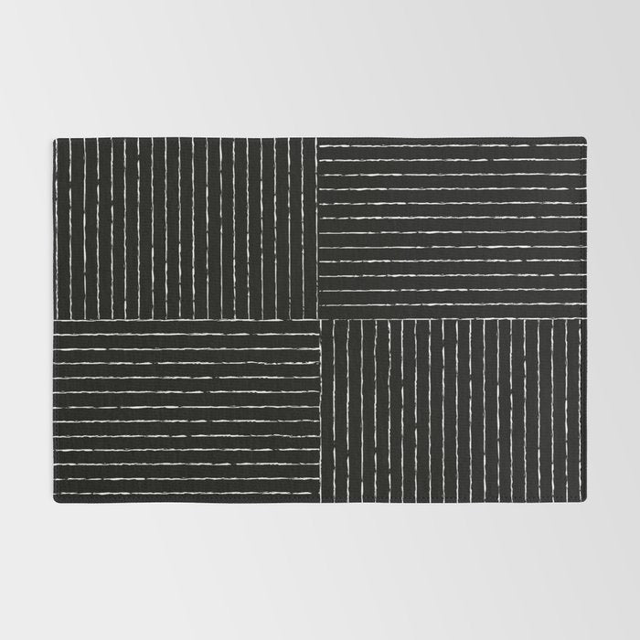 Lines III (Black) Rug Gallery Image 2