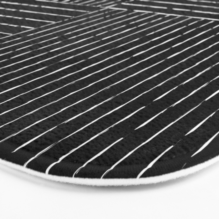Lines III (Black) Bath Mat Gallery Image 3