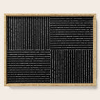 Lines III (Black) Serving Tray Gallery Image 1