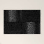 Lines III (Black) Welcome Mat Gallery Image 1
