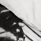 Minimalist Abstract Modern Ripple Lines Projected Woman Sensual Cool Feminine Black and White Photo Comforter Gallery Image 4