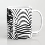 Minimalist Abstract Modern Ripple Lines Projected Woman Sensual Cool Feminine Black and White Photo Coffee Mug Gallery Image 1