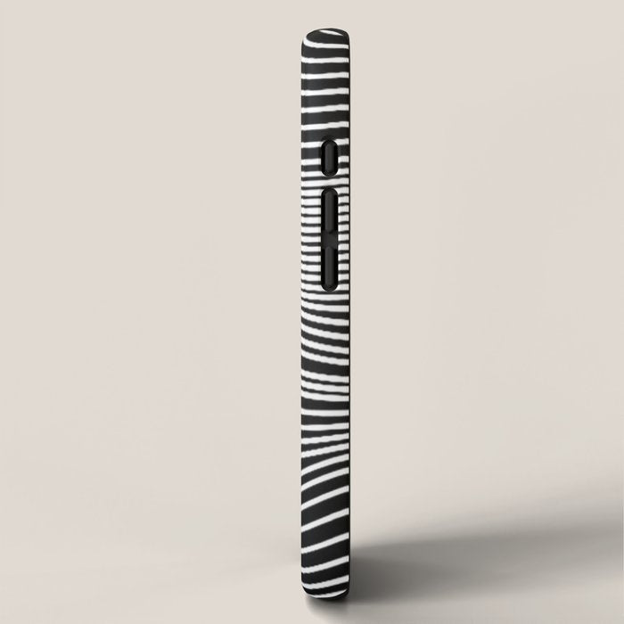 Minimalist Abstract Modern Ripple Lines Projected Woman Sensual Cool Feminine Black and White Photo iPhone Case Gallery Image 2