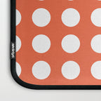 Dot Grid Minimalist Pattern in White and Burnt Orange Laptop Sleeve Gallery Image 3