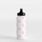 Pink love heart candy pattern Water Bottle Gallery Image 3