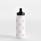 Pink love heart candy pattern Water Bottle Gallery Image 2
