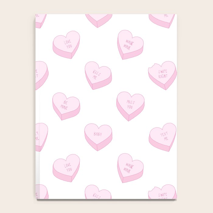Pink love heart candy pattern Notebook Gallery Image 4