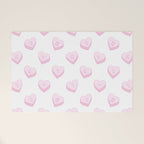 Pink love heart candy pattern Welcome Mat Gallery Image 1