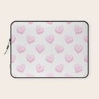 Pink love heart candy pattern Laptop Sleeve Gallery Image 1