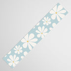 Retro Daisy Pattern - Pastel Blue Table Runner Gallery Image 3
