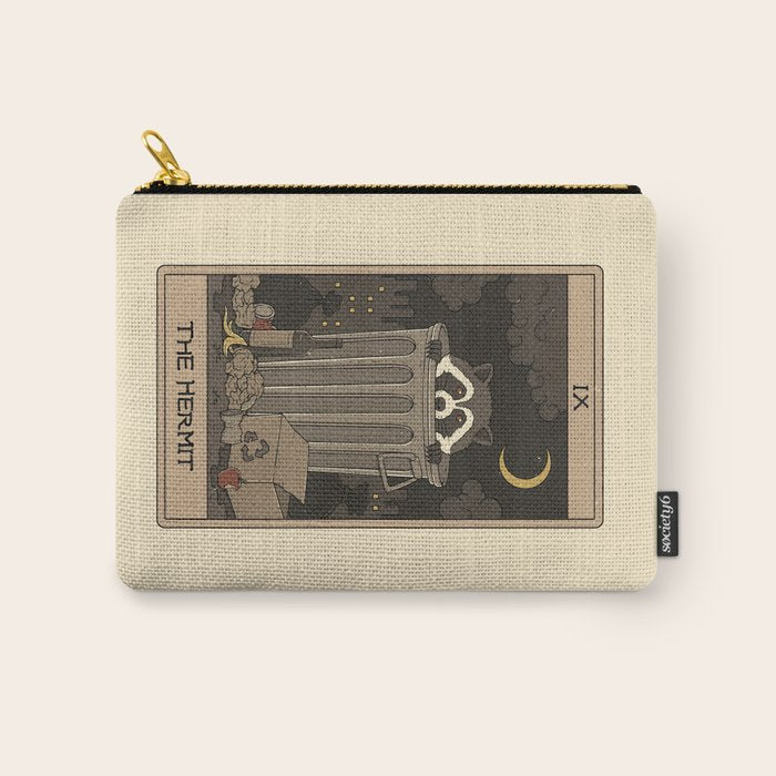 The Hermit - Raccoons Tarot Carry All Pouch Gallery Image 1