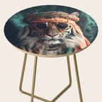 Namastig, Retro Portrait Tiger Prints Side Table Gallery Image 2