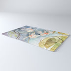 Koi Fish Painting, Underwater Water Lily Rug Gallery Image 3